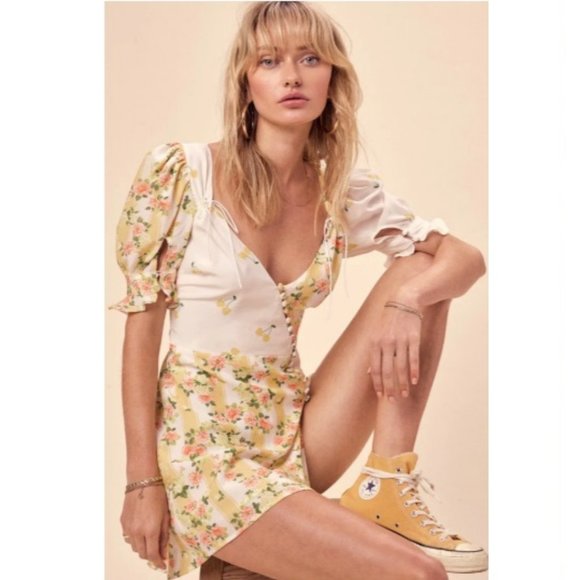 For Love and Lemons Savannah Wrap Mini Dress Sz S - Picture 1 of 16